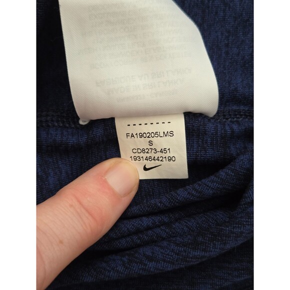 Nike Element 2.0 1/2 Zip Running Top Long-sleeve Dri-Fit Blue Mens Small - Picture 5 of 7